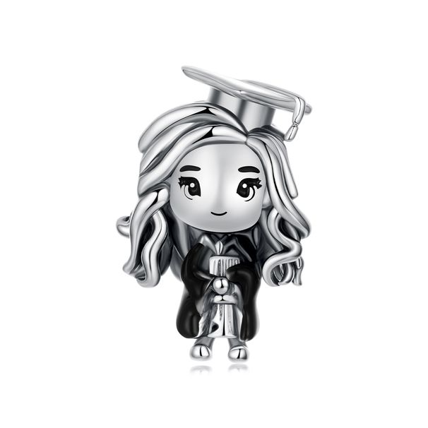 Graduation Charm Sterling Silver Charm, SCC3125_voghion.com