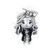Graduation Charm Sterling Silver Charm, SCC3125_voghion.com
