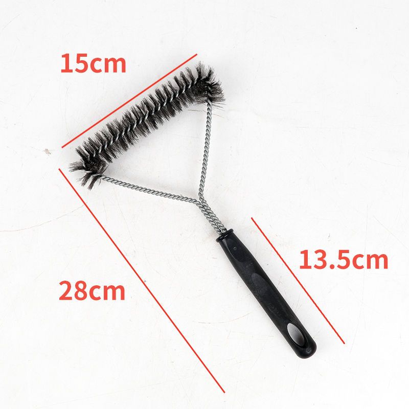 New Outdoor Steel Wire Long Handle Grill Brush Household Kitchen Cleaning BBQ Net_voghion.com