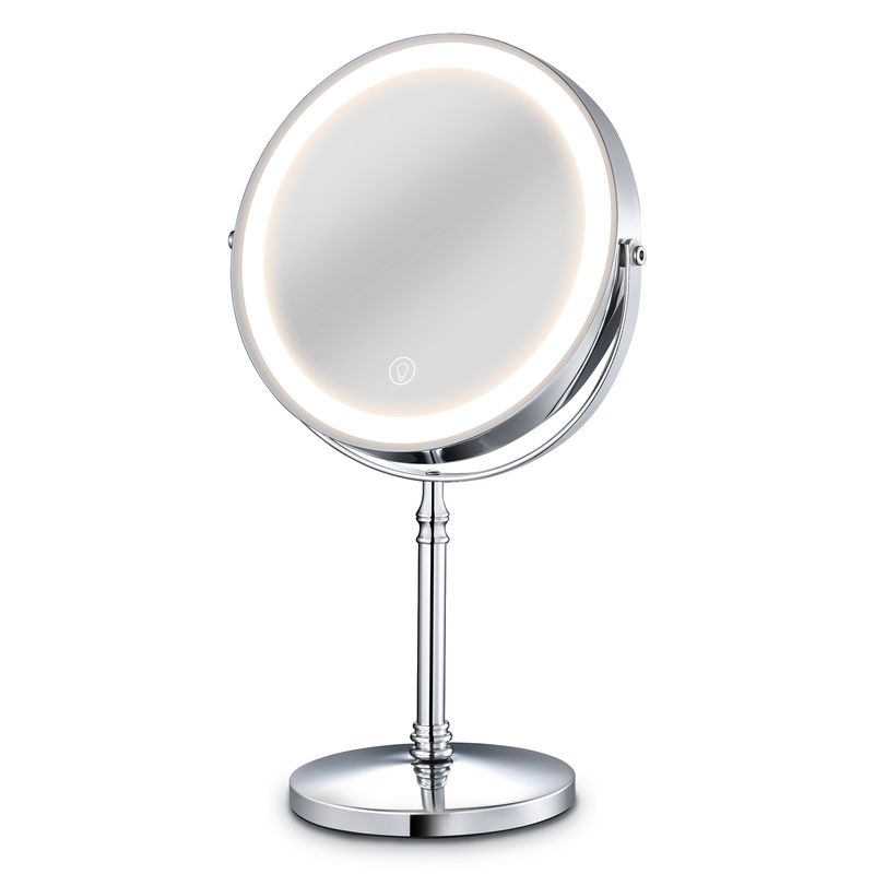 Makeup With Lamp 10x Magnifying Desktop Vanity Backlit Adjustable Light Standing Cosmetic Mirror_voghion.com