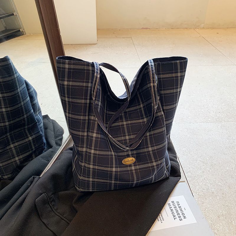 Sacs pour femmes, sac en toile imprimé léopard, nouveau sac fourre-tout tendance de style universitaire pour femmes, sac à bandoulière double face décontracté de grande capacité sous les aisselles_voghion.com