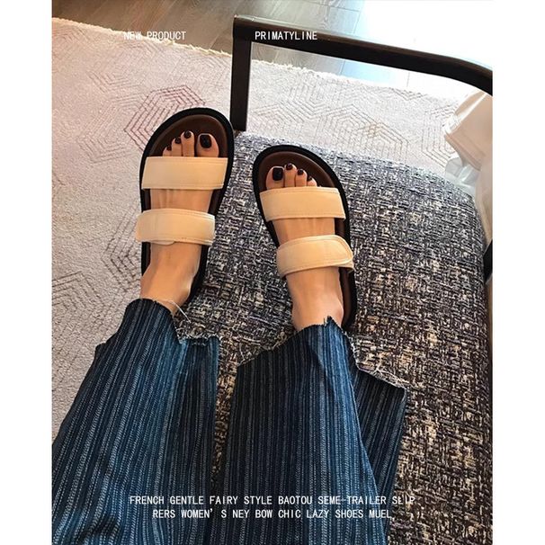 Genuine Leather Platform Sandals (Retro-Inspired, Chunky Sole Beach Slides For Women - Summer Casual & Boho Style)_voghion.com