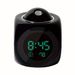 Innovative Talking Alarm Clock LCD Projection Digital Thermometer Snooze LED Display Compact Design Home Garden_voghion.com