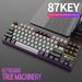 Farfi K80 87 Tasten Mechanische Blau Schalter Ergonomische Rutschfeste Sensitive Mix Hintergrundbeleuchtung Farbabstimmung USB Desktop Verkabelt_voghion.com