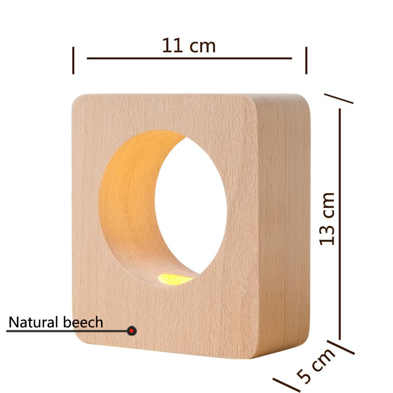 Héichwäerteg intelligent LED-Nuetsliichter aus massivem Holz, kreativ Kaddoen, nei eenzegaarteg japanesch an europäesch USB-Schreifdëschluuchten_voghion.com