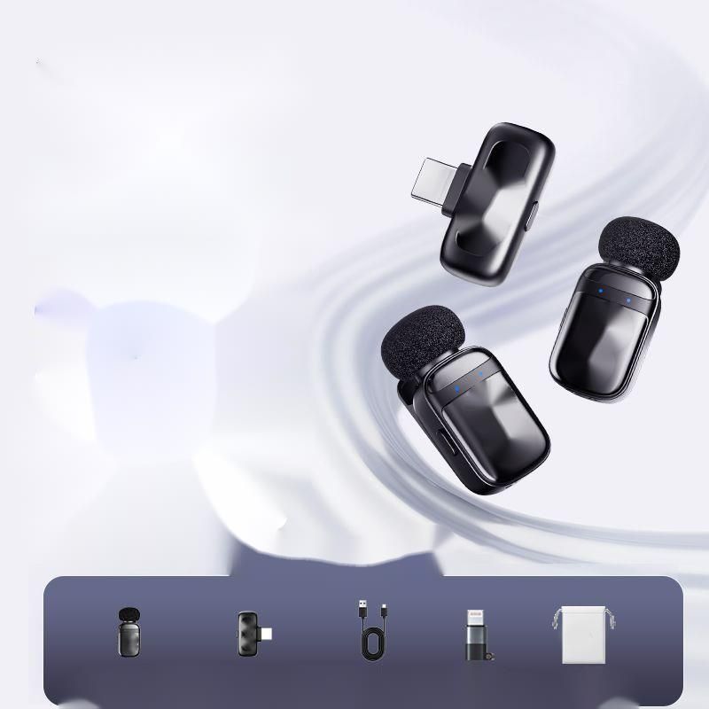 Ording Noise-CaLive Mikrofon Wireless Lavalier Mini Recncelling Gerät Für Streamer Bluetooth Handy_voghion.com