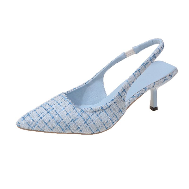 French High-heeled Cap Sandals For Women In The Spring Of 2025, With Slim Heel And Pointed Toe Design, Featuring A Light_voghion.com