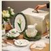 Französisches Calla-Lilie-Geschirrset für Zuhause, leichtes Luxus-High-End-Keramikschüssel, Teller, Box, neues Hochzeitsgeschenk_voghion.com