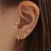 Simple Classic Round Single Diamond Flat Head Threaded Piercing Cartilage Earrings Ins Fashion Jewelry_voghion.com