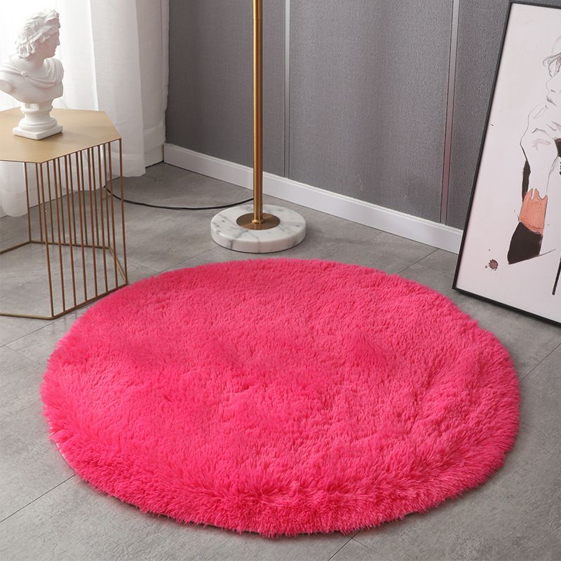 Zacht, shaggy rond PVC-kleed – pluche antislipmat voor woonkamer, slaapkamer en hal (meerdere kleuren en maten, gemakkelijk schoon te maken)_voghion.com