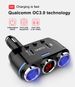12V-24V Auto Zigarettenanzünder Splitter Stecker LED USB Ladegerät Stecker Adapter Port 3 Weg Auto für Handy DVR Zubehör_voghion.com