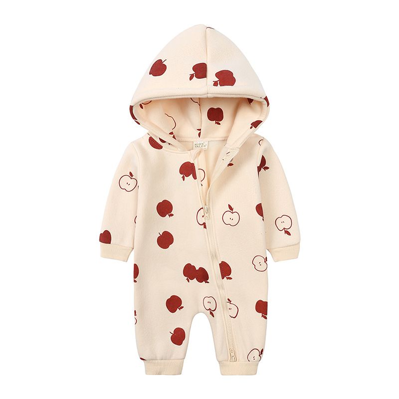 ​​Soft Fleece Baby Romper With Hood – Cozy Long-Sleeve Jumpsuit For Newborns & Infants (0-12 Months)​​_voghion.com