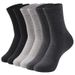6 pares de calcetines grandes para hombre: absorben el sudor y desodorizan, ideales para otoño e invierno (media caña, negros, largos)._voghion.com