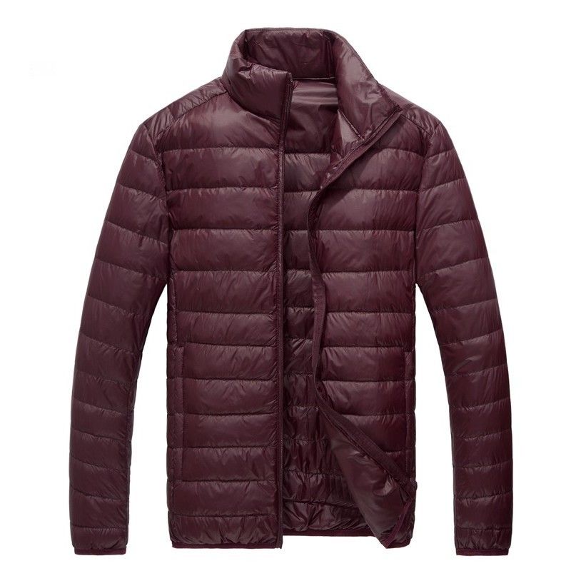 Giacca in cotone piuma corta 2024 inverno ultra sottile stile leggero grande collo con cappuccio cappotto da uomo mattina_voghion.com