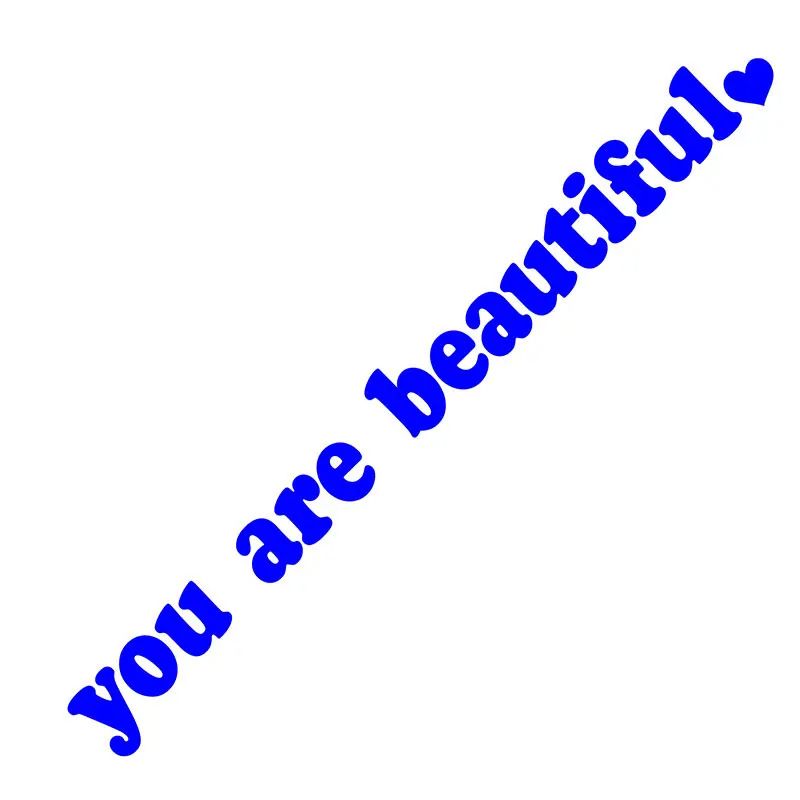  car interior makeup mirror rearview mirror cover sticker you are beautiful motorcycle electric car sticker_voghion.com