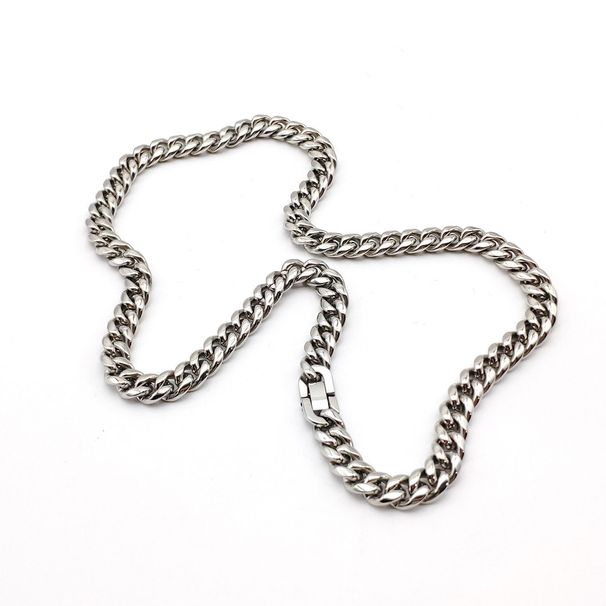 Titanium Steel American Necklace For Men And Women, Simple Collarbone, Trendy Brand, Versatile Cuban Hip-hop Thick_voghion.com