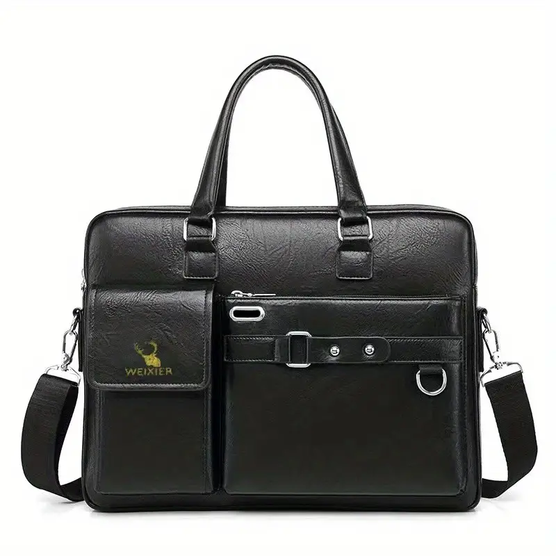  Leichte Luxus-Business-Handtasche für Herren, große Geschäftsreise-Computer-Aktentasche, wasserdichte Leder-Umhängetasche für Herren_voghion.com