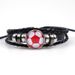 Bracelet en cuir perlé tendance pour homme, article de supporter de football_voghion.com