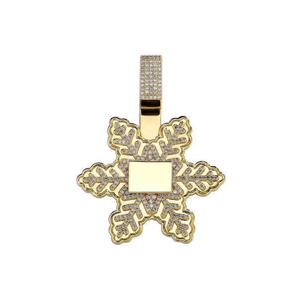 Anhänger Hip Hop Halskette mit Zirkonia-Buchstaben, rotierender Schneeflockenanhänger, weibliche Mode, leichtes Luxus-Nischendesign, vielseitiges Zubehör_voghion.com