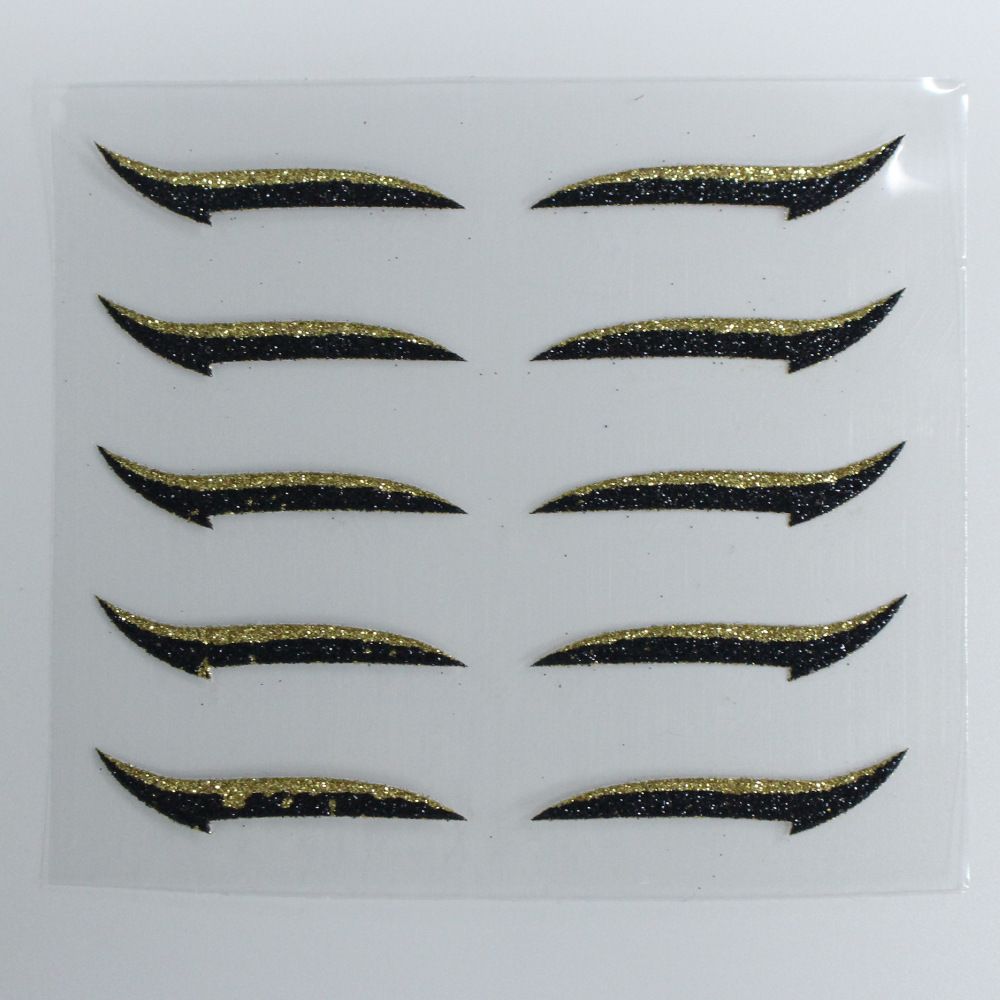 24 heißes Make-up Glänzende helle Augen Party Club Silber Licht Bühne Eyeliner Patch Liner_voghion.com