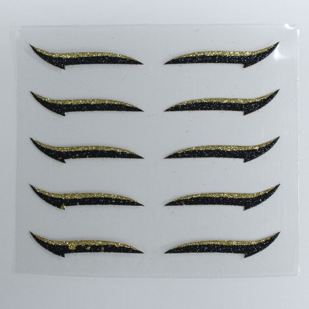 24 heißes Make-up Glänzende helle Augen Party Club Silber Licht Bühne Eyeliner Patch Liner_voghion.com