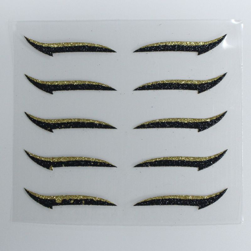 bright Shiny makeup eye party club silver light stage eyeliner patch liner_voghion.com