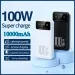 10000 MAh High Capacity 100 W Fast Charging Power Bank Portable Charger Battery Pack Powerbank For IPhone Huawei Samsung_voghion.com
