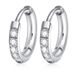 Cross-border Stainless Steel Inlaid Zircon Unisex Small Exquisite Hoop Classic Circle Earrings_voghion.com