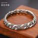 Bracciale cubano in argento tibetano wz875, stile spesso, da uomo, alla moda, audace, di nicchia, punk, moda hip hop_voghion.com