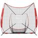 VEVOR 7x7 Ft Baseball Softball Practice Net, Portable Baseball Training Net For Hitting Catching Pitching, Backstop Equipment With Bow Frame, Carry Bag, Strike Zone, 12 Balls, Tee, And Ball Collector_voghion.com