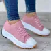 Speedy 2025 Classic White Canvas Women Sneakers Solid Lace-Up Casual Platform Shoes for WomenL464_voghion.com