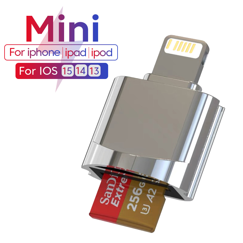 Mini Micro Elough Tipo C Sd Tf Lettore di schede Otg per Ios 13 Sopra Sistema Lettore di schede di memoria Otg per iPhone_voghion.com