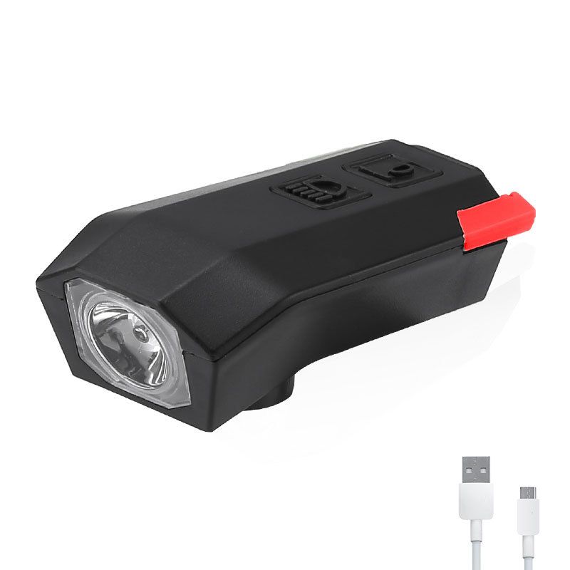 Bocina recargable por USB para bicicleta, iluminación nocturna para ciclismo de montaña, luz delantera, equipo de ciclismo_voghion.com