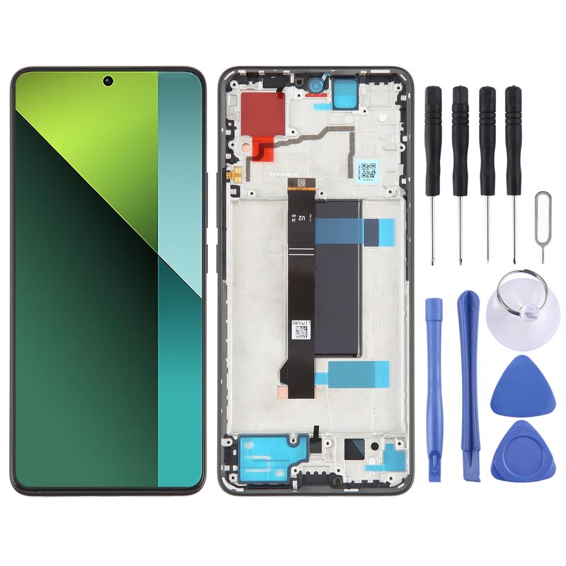 Xiaomi Redmi Note 13 Pro 5G originaal AMOLED materjalist LCD-ekraan, täiskomplekt raamiga (must)_voghion.com