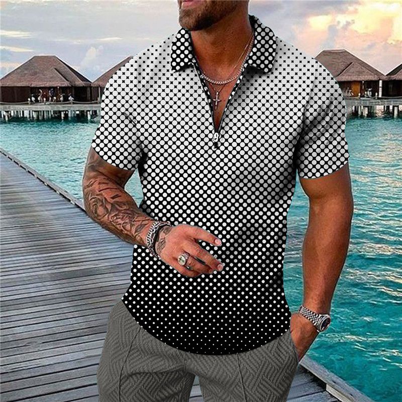 2023 Brand fashion 3D Polo shirt short sleeve men's summer breathable top oversized T-shirt_voghion.com