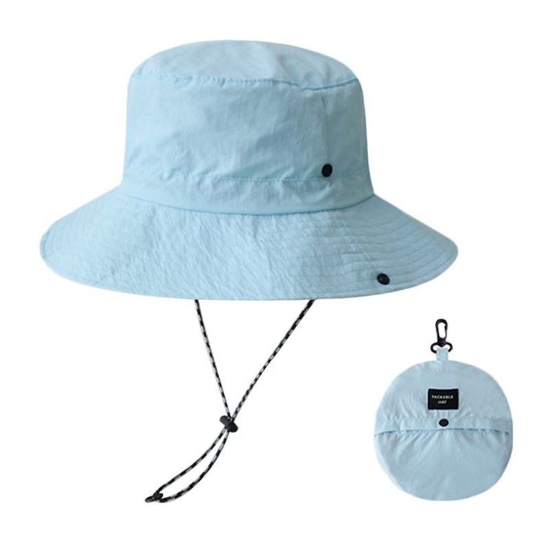 Großer Sale Schnell trocknend Eimer Hut Sommer Wasserdichte Tragbare Angeln Lagerung Tasche Atmungsaktiv Panama Kappe Bergsteigen_voghion.com