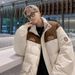 Piumino invernale da uomo, stile americano, spesso, caldo e alla moda, con colletto rialzato, in cotone, stile coppia, color-block_voghion.com