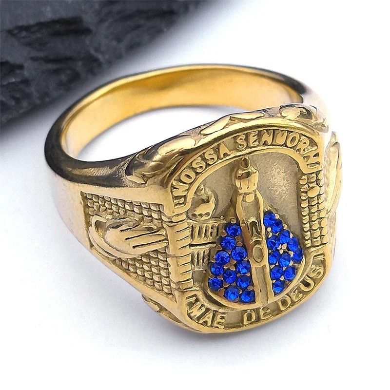 Fashion Titanium Steel Men's Jewelry Masonic AG Skull Square Ring Hand Accessory_voghion.com