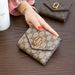 Women's Bags Small Wallet Women's Short Genuine Leather Mini New Versatile Printed Folding Cowhide Wallet Card Holder_voghion.com