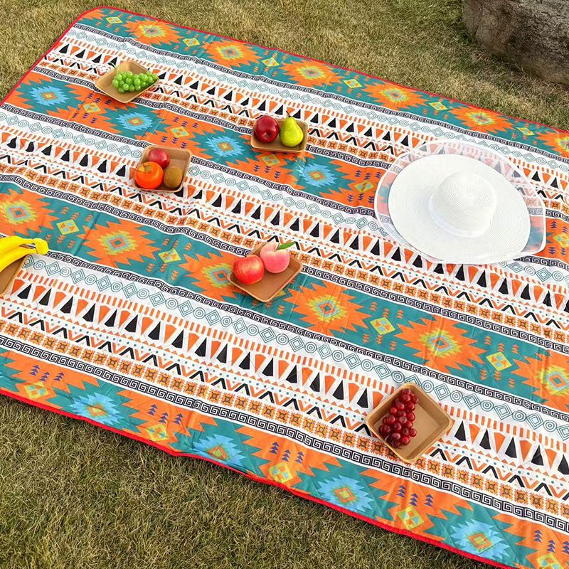 Machine Washable Quilted Bohemian Picnic Outdoor Thickened Camping Moisture Resistant Foldable Tent Mat_voghion.com