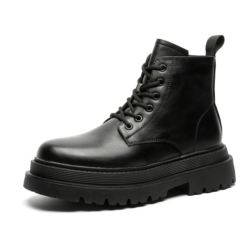 Herren-Martinstiefel aus Samt, Lokomotiven-Werkzeug, Stiefel mit dicker Sohle, mittelgroße Darth Vader-Stiefel_voghion.com