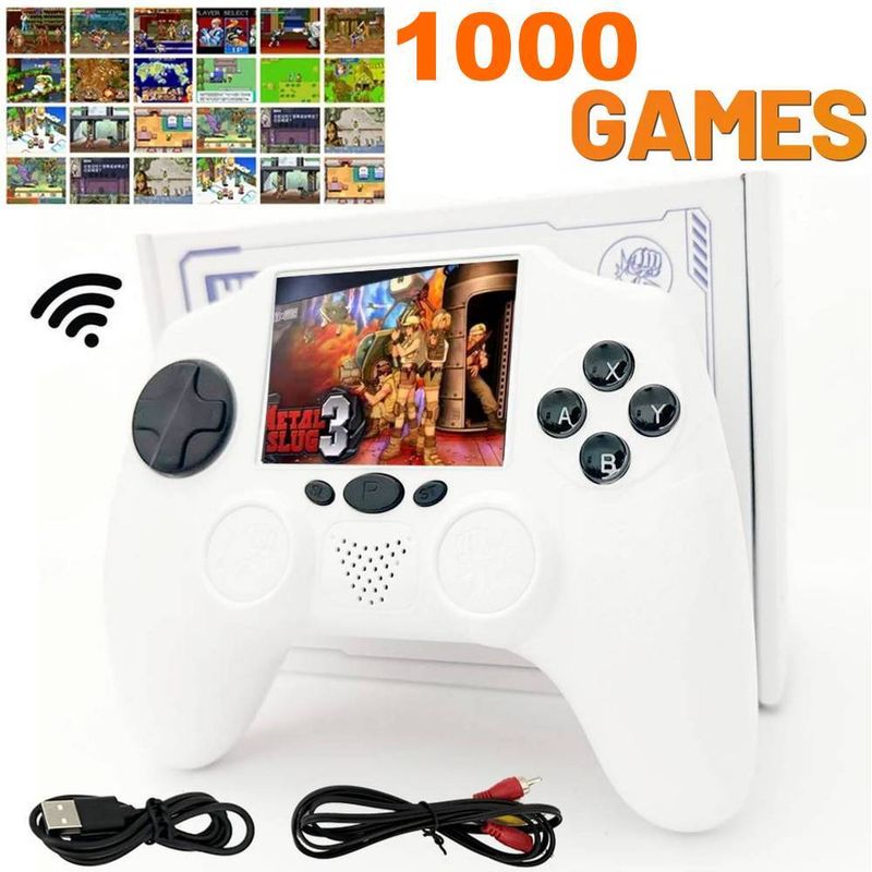 1000 Retro Games Console Video Games TV Player Wireless Controller 2.4' Screen_voghion.com