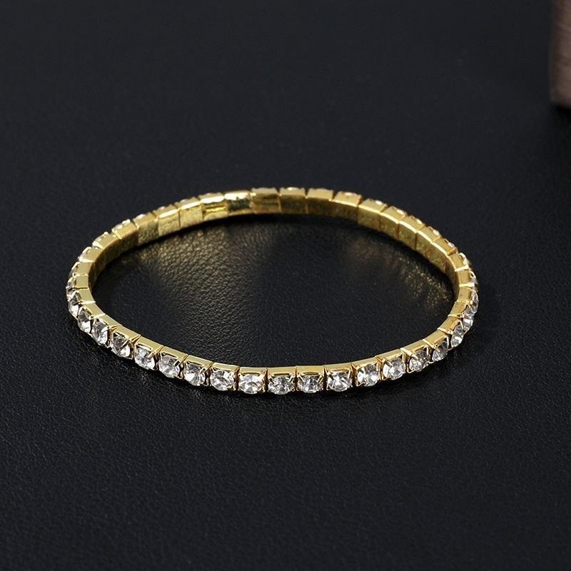 Nieuwe armband met ingelegde zirkonia voor dames, modieus en eenvoudig, tennisketting met één rij en volledige diameter_voghion.com
