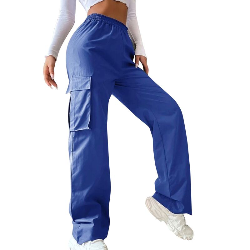 Women's Clothing Beltless Trousers High Waist Season Wide Leg Trousers Straight Loose Temperament Commuter Trousers Casual Trousers_voghion.com