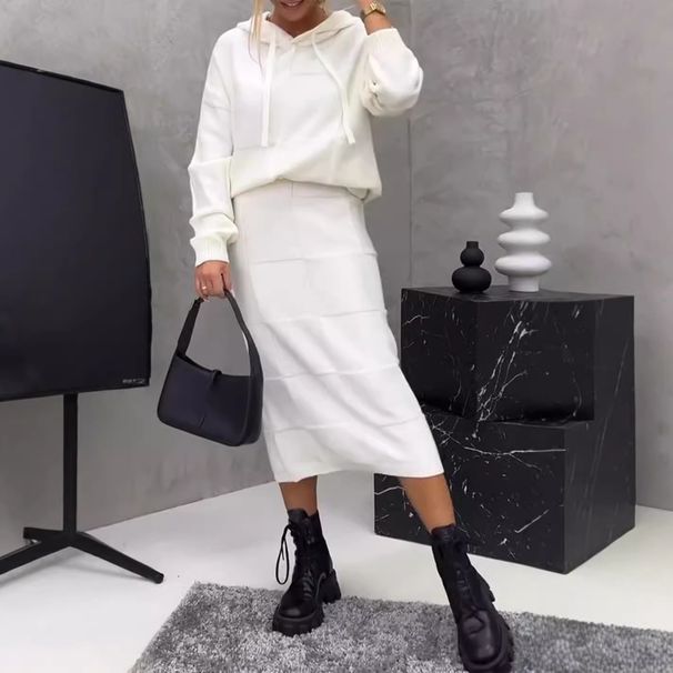 Abbigliamento donna Independent station nuova mezza gonna mezza gonna due pezzi set autunno e inverno_voghion.com