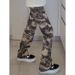 Men's Camo Flare Jeans – American Streetwear Style, Autumn Trend Pants For Casual & Workwear_voghion.com