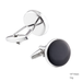 New Black Circular Drop Glue Enamel Cufflinks For Business Men's Minimalist French Style Shirt Cufflinks_voghion.com