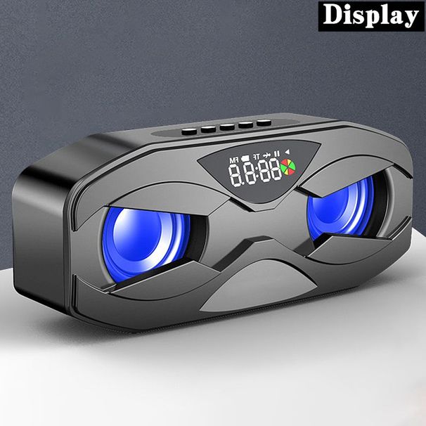 M8 Cool Robot Design Bluetooth Speaker LED Rhythm Flash Wireless Loudspeaker FM Radio Alarm Clock TF Card Support Subwoofer_voghion.com