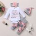 Girls Autumn And Winter New Korean Style Hot Selling Long Sleeved Letter Printed Top + Flower Pants Four Piece Set_voghion.com