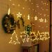 Remote Control Solar Curtain Lights - 3-in-1 Christmas String Lights (Warm White/Color Changing, IP42, 100 LEDs, 8 Modes, 2M X 3.5M)_voghion.com
